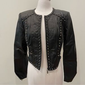 Bebe Studded Leather Jacket, Women’s Size Medium